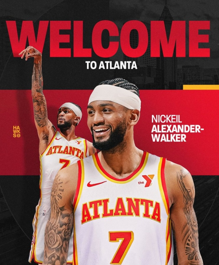 开云体育下载-4年6200万美元！老鹰官宣：先签后换得到亚历山大-沃克